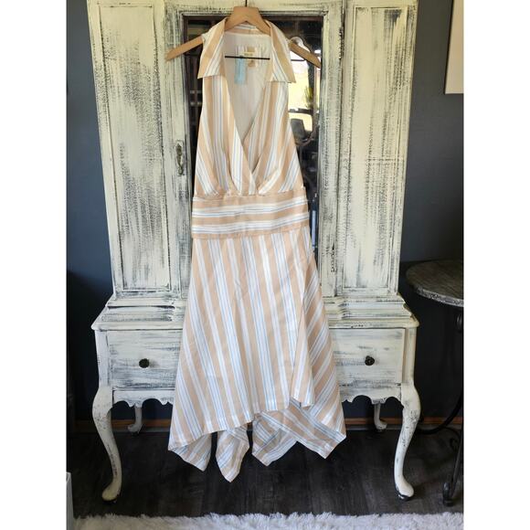 NWT Maeve Asymmetrical Striped Wrap Shirt Dress - 16W - Picture 5 of 5